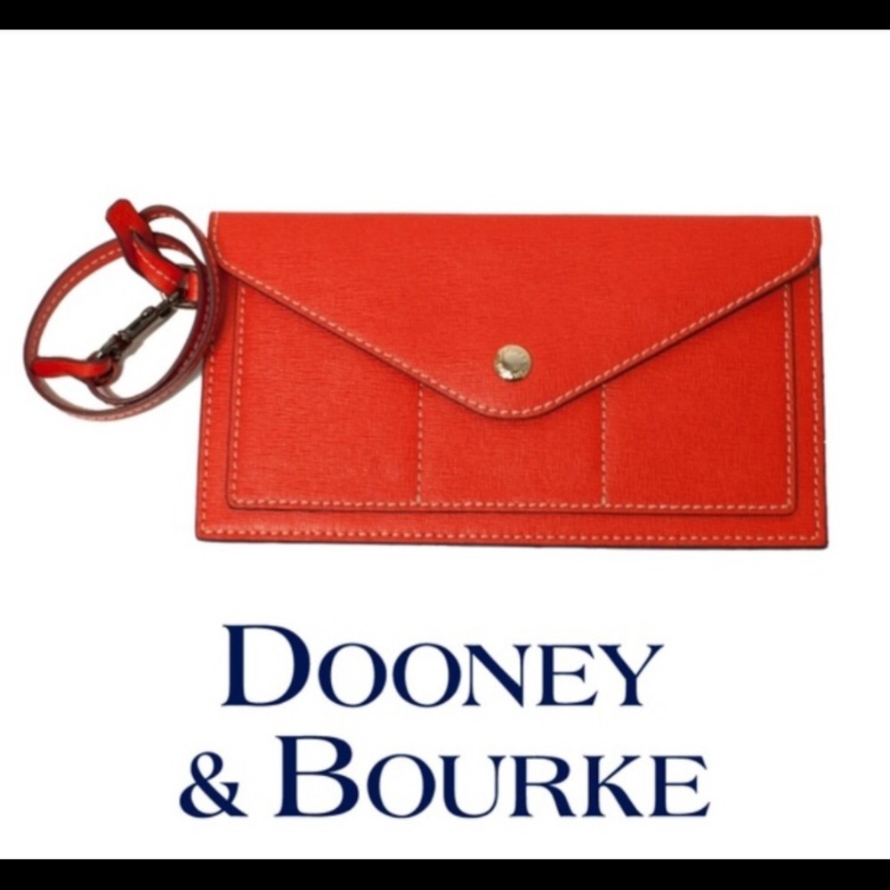 Dooney & Bourke Orange Wristlet Slim Wallet